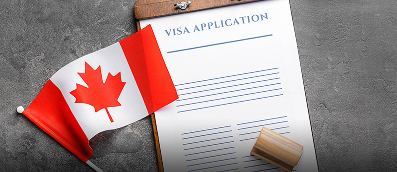 Ilustração do Formulário de solicitação do visto canadense