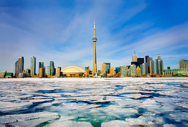 Inverno em Toronto no Canadá