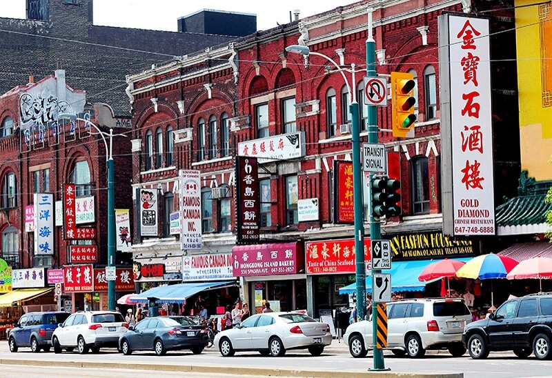 Região de Chinatown em Toronto