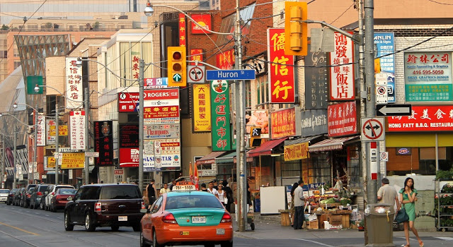 Rua de Chinatown em Toronto