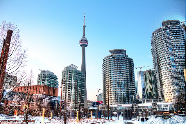 CN Tower em Toronto durante o inverno