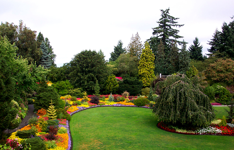 Cenário romântico no Queen Elizabeth Park em Vancouver