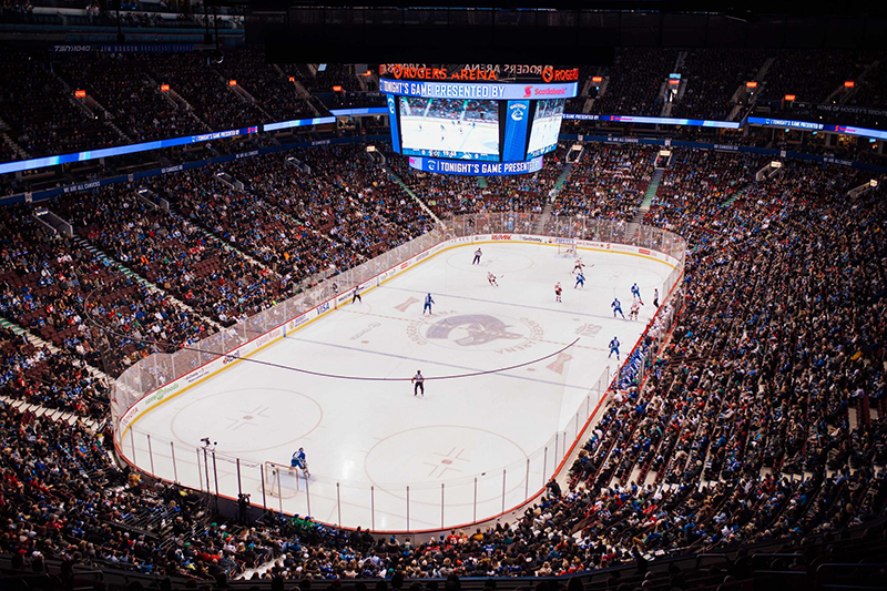 Jogos de Hockey na Rogers Arena em Vancouver