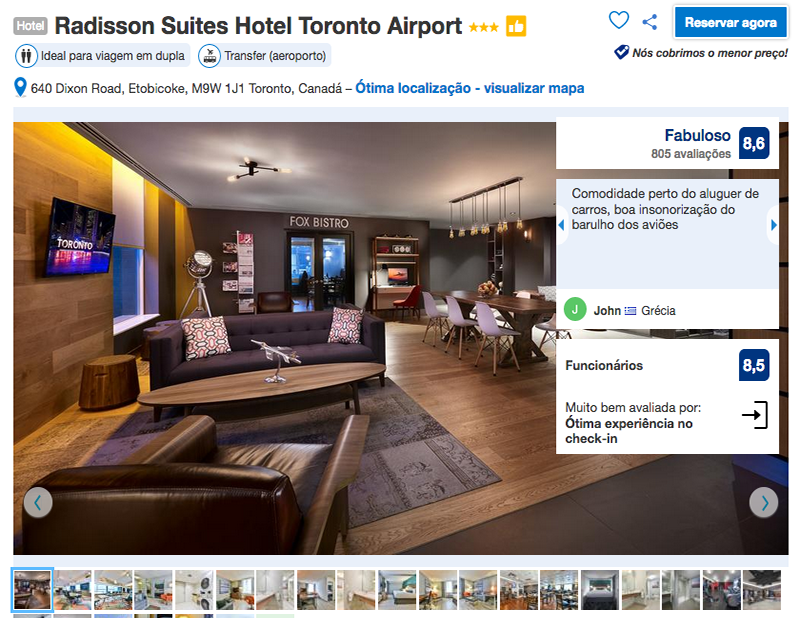 Reservas no Radisson Suites Hotel Toronto Airport