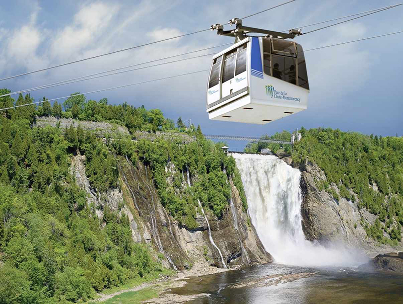 Teleférico nas Cataratas de Montmorency em Quebec
