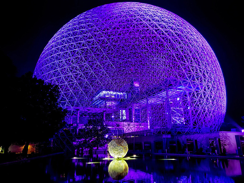 Excursão noturna em Montreal - Biosphere