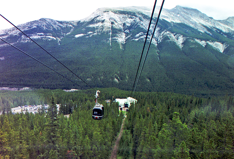 Vista panorâmica do Teleférico em Banff