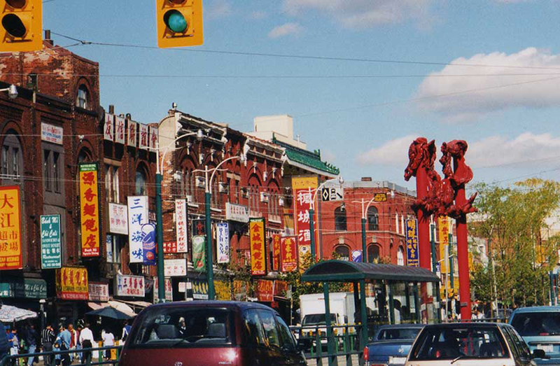 Vista de Chinatown em Toronto