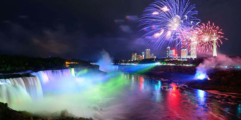 Espetáculo do Night Lights Tour em Niagara Falls